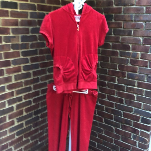 Juicy Couture Red Terry Cloth Tracksuit - Picture 13 of 16